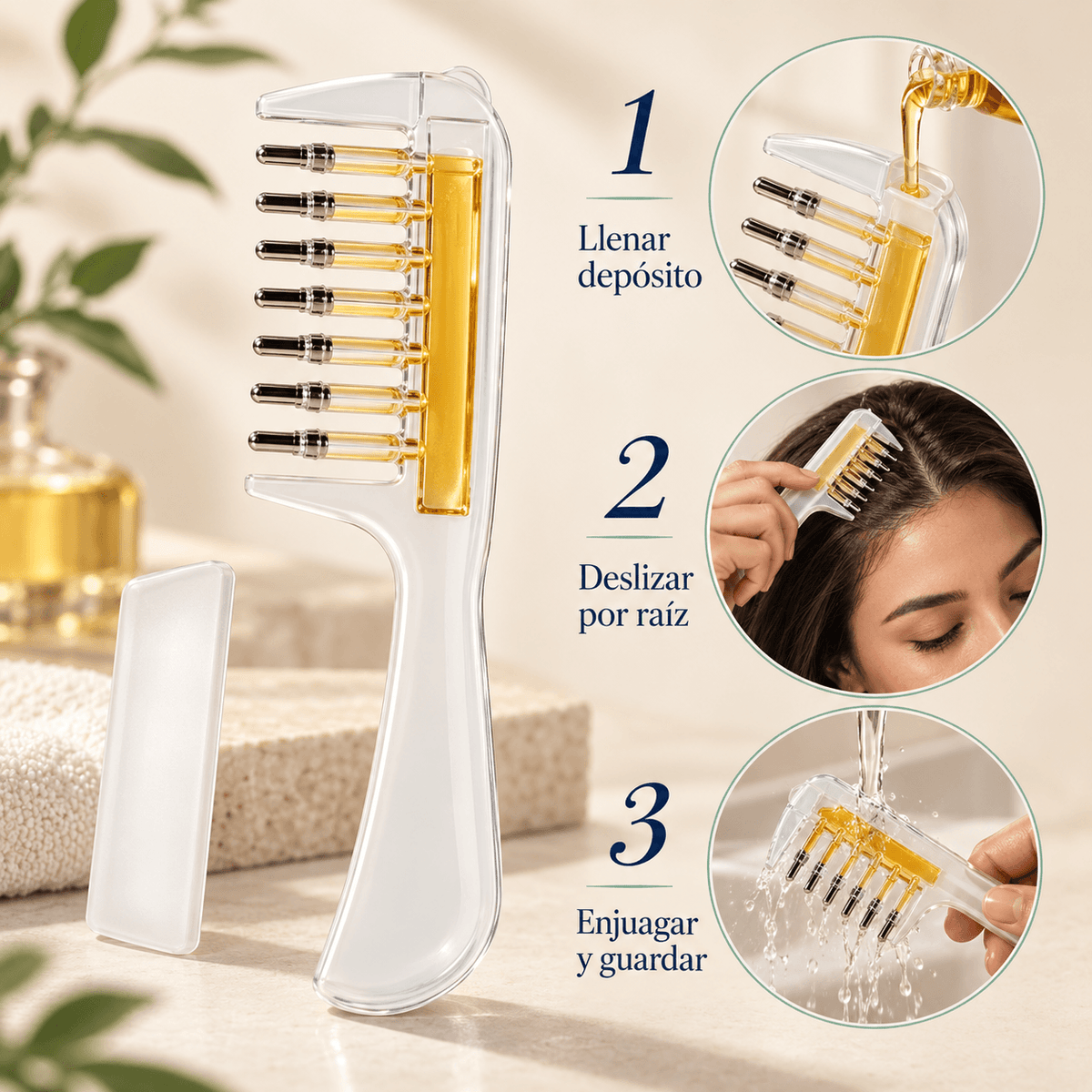 Peine RaizPro™ llega hasta la raíz